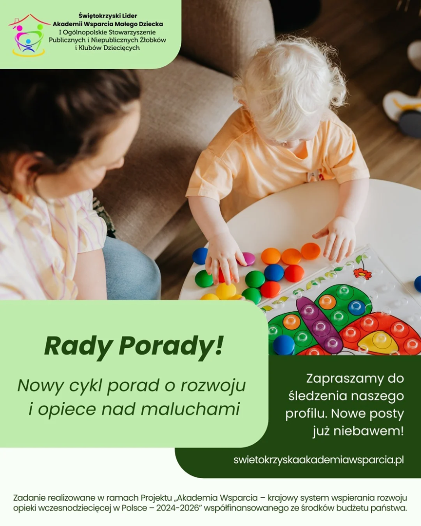 Rady porady - wskazówki dla rodziców i opiekunów dzieci do lat 3
